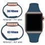 Zekapu Sport Band Compatible for Apple Watch 38mm 42mm 40mm 44mm, Soft Silicone Narrow Slim Sport Replacement Wristband for iWatch Series 5, Series 4, Series 3, Series 2, Series 1 Women