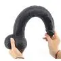 Labibing 15.6 Inch Body Relax Massager Wand Soft Silicone Real Feel Massage Toy with Suction Cup Labibing (Color : Black)