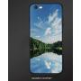 Compatible with iPhone 6 Ultra Slim Shockproof TPU Back Cover for iPhone 6S,Lakehouse Decor,Tranquil Peaceful Lake in a Summer Time with Forest and Clean Sky Reflection,