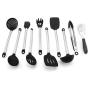 JunbosiKitchenware Anti-Scalding Non-Stick Spatula Set High-Temperature Silicone Kitchenware Set of 10 Cooking Shovel Kitchen Tools