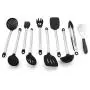JunbosiKitchenware Anti-Scalding Non-Stick Spatula Set High-Temperature Silicone Kitchenware Set of 10 Cooking Shovel Kitchen Tools