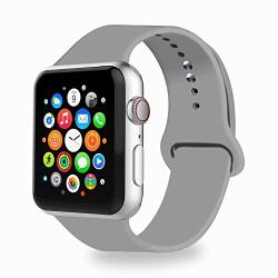 IYOU Sport Band Compatible with Watch Band 38MM 42MM 40MM 44MM, Soft Silicone Replacement Sport Strap Compatible with 2019 Watch Series 5 2018 Watch Series 4/3/2/1