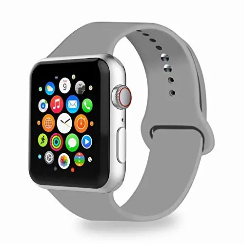 IYOU Sport Band Compatible with Watch Band 38MM 42MM 40MM 44MM, Soft Silicone Replacement Sport Strap Compatible with 2019 Watch Series 5 2018 Watch Series 4/3/2/1