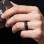 ThunderFit Womens Thin Swivel Rings, 10 Rings / 8 Rings / 4 Rings / 1 Ring - Stackable Silicone Wedding Rings - 2.5mm Wide - 2mm Thick