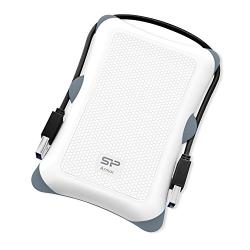 Silicon Power 2TB Rugged Armor A30 Military Grade Shockproof USB 3.0 2.5 Inch for PC,  PS4 Pro and PS4 Slim, White