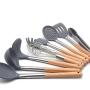9 pieces Wooden Handle Silicone Kitchenware Set Plastic Cooking Tools Cookware Kitchen Tools