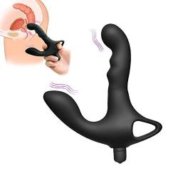 Male 10 Speed Anal Silicone Vibrator Prostate Massager Butt Plug Vibrating Massage Stick G Spot Toys for Women Men Gay