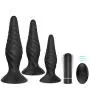 O-GAME 3pcs Wireless Remote Control Spiral Amal Plus Vibrarator with 9 Vibrantion Silicone Toy for Women Men