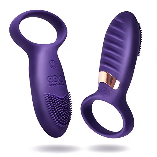 Silicone Vibrating Cock Ring Rechargeable 10-Speed Penis Ring Vibrator Sex Toy for Male or Couples