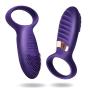 Silicone Vibrating Cock Ring Rechargeable 10-Speed Penis Ring Vibrator Sex Toy for Male or Couples