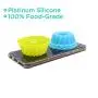 24-Pack Mini Silicone Baking Cups Cupcake Liners Pumpkin Muffin Cups Cake Molds by To encounter - Nonstick Heat Resistant Fancy Dessert Tray - BPA Free Jelly and Muffin Pans（Size：6.5x4x3CM）