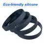 Awpeye 20 PCS Silicone Bracelets Black Rubber Wristbands