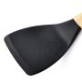 Hjyi Silicone Kitchen wooden Handle Silicone Kitchenware 7 pieces set high temperature resistant cooking shovel spoon non stick pot spatula kitchen tool Set