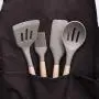 JunbosiKitchenware Handle Silicone Cooking Spoon Shovel 9 Piece Set Nonstick Cookware High Temperature Silicone Kitchenware Set Silicone Shovel