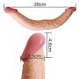 SUPVOX Silicone Double Headed Ended Dildo Dong G Spot Dildo Toy for Women (Pattern A)