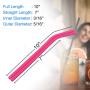 Reusable Silicone Drinking Straws - 12 Pieces Drinking Straws & Stainless Steel Straws Bundle - 30oz and 20oz tumblers compatible Extra Long for Yeti/Rtic/Ozark by PINE KITCHEN CO