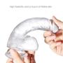 Penis Realistic Dildo Crystal Textured Extension Reusable Silicone for Couple Adult Sex Toys for Men Clear