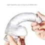 Penis Realistic Dildo Crystal Textured Extension Reusable Silicone for Couple Adult Sex Toys for Men Clear