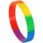 TRIXES Rainbow Novelty Wristband LGBT Gay Pride Peace Diversity Silicone