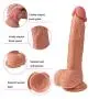 8.45inch víbr?nt?r Automatic D&í!d? Silicone Wand with 10 Speed V?brātīons and Strong Suction Cup for Women Hands Free Pleasure,Adult Toys