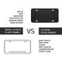 License Plate Frames - Silicone License Plate Frame with Patented Design 5 Drainage Holes, Rain-Proof, Anti-Rust and Anti-Rattle for Car License Plate Frame