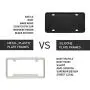 License Plate Frames - Silicone License Plate Frame with Patented Design 5 Drainage Holes, Rain-Proof, Anti-Rust and Anti-Rattle for Car License Plate Frame
