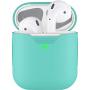 PodSkinz AirPods 2 & 1 Case [Front LED Visible] Protective Silicone Cover and Skin Compatible with Apple AirPods (Diamond Blue)