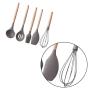 UPKOCH 5pcs Silicone Kitchenware Set Nonstick Cooking Utensils High Temperature Resistant Kitchen Tool with Wood Handle for Home