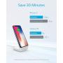 Anker Wireless Charger, PowerWave 7.5 Stand, Qi-Certified, Fast Charging iPhone 11, 11 Pro, 11 Pro Max, XR, Xs Max, Xs, X, 8, 8 Plus, Samsung Galaxy S10 S9 S8, Note 10 Note 9 (No AC Adapter) - White