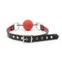 chengbaobaby Halloween Props The Adjustable Size of The Silicone Mouth Plug of Metal Bound Leather is 62cm in Length and 2cm in Width, and The Diameter of The Mouth Ball is 4.5cm