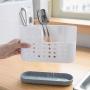 Storage Box Basket Rack Bag, Self-adhesive Detachable Plastic Cutlery Drain Rack Kitchenware Storage Box
