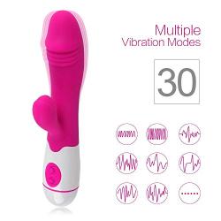 SBYDEH Electric Mini Personal 30 Patterns Handheld Massager Vibrating Silicone Powerful Massage Waterproof G Spotter Sex Toys Dildo for Back Neck Shoulder Silent