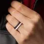 ThunderFit Womens Triangle Diamond Stackable Rings 4 Pack Thin Silicone Wedding Rings - 2.5mm Wide - 2mm Thick