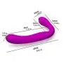 Massage Toy Silicone Waterproof USB Rechargeable Design 30 Mode Hight Speeds Real Body Shaking Experience Massage Toy (Pink)
