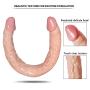 HAOZICH Silicone Double Ended Flexible Massage Toy for Women and Couples HAOZICH (Color : Beige)