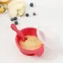 Bumkins Suction Silicone Baby Feeding Set, Bowl, Lid, Spoon, BPA-Free, First Feeding, Baby Led Weaning - Red