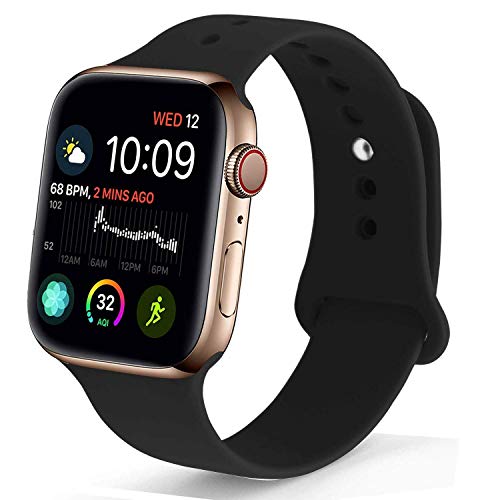 NUKELOLO Sport Band Compatible with Apple Watch 38MM 40MM 42MM 44MM,Soft Silicone Replacement Strap Compatible for Apple Watch Series 5/4/3/2/1