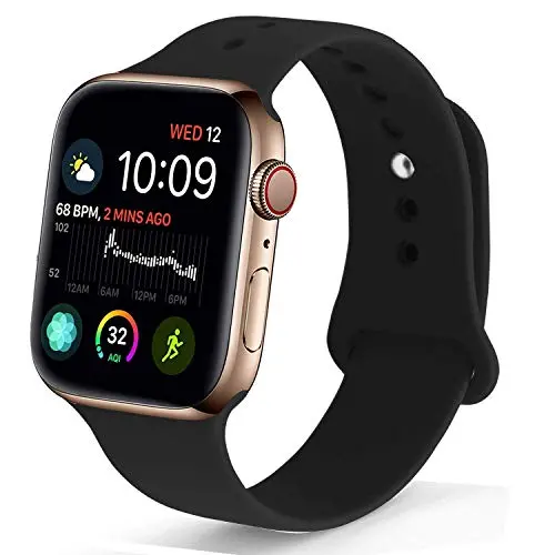 NUKELOLO Sport Band Compatible with Apple Watch 38MM 40MM 42MM 44MM,Soft Silicone Replacement Strap Compatible for Apple Watch Series 5/4/3/2/1