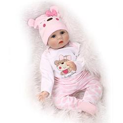 OCSDOLL Reborn Baby Dolls 22" Cute Realistic Soft Silicone Vinyl Dolls Newborn Baby Doll Girl Gift