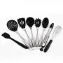 8 Sets Of Silicone Kitchenware, Stainless Steel Handle Kitchen Set, High Temperature Anti-Scalding Cooking Spoon Shovel