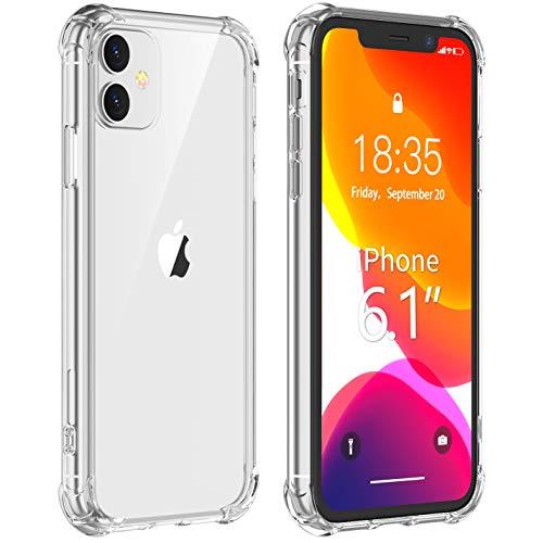 Vapesoon iPhone 11 Case,Ultra-Thin HD Clear Slim Soft TPU Protective Case, Hard PC Back + Soft TPU Frame Shock-Absorption Anti-Scratch Cover Cases for iPhone 11 (6.1 inch) 2019-Clear