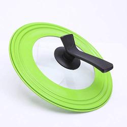 Vertical Hot Pot Pot Lid Round Tempered Glass Transparent Pot Cover Non-stick Pot Special Kitchenware Accessories, Food Contact Silicone, Suitable For Frying Pans, Frying Pans, Soup Pots, Etc. (20-28c