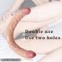 HAOZICH Silicone Double Ended Flexible Massage Toy for Women and Couples HAOZICH (Color : Beige)
