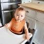 Simka Rose Silicone Bib - Waterproof Baby Bibs for Girls and Boys - Perfect for Babies and Toddlers - Easy to Clean Feeding Bibs - Set of 3 (Rust/Sand/Sage)