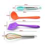 Color Silicone Kitchen Utensils Set Of 10 Environmentally Friendly Cooking Shovel Spoon Tool Non-stick Silicone Kitchenware Set