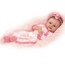 Lifelike Baby Doll Poseable and Weighted with Hand-Rooted Hair by The Ashton-Drake Galleries