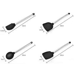 SKYyao Kitchen utensil set Silicone kitchenware 10 piece set kitchen utensils set cooking shovel spoon silicone + stainless Steel