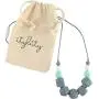 Baby Teething Necklace for Mom, Silicone Teething Necklace, BPA Free (Gray/Mint/White)