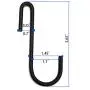 HUJI S Shaped Hanging Hooks for Kitchenware Pots Pans Utensils (Set of SIX, Black Iron S Shaped Hooks)