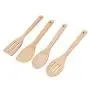 Cooking Tool Sets - 4pcs Pure Bamboo Solid Turner Spatula Slotted Spoon And Essentials Cooking Utensils Set - Sets Tool Cooking Cooking Tool Sets Utensil Kitchen Spoon Wood Bamboo Spatula Wood